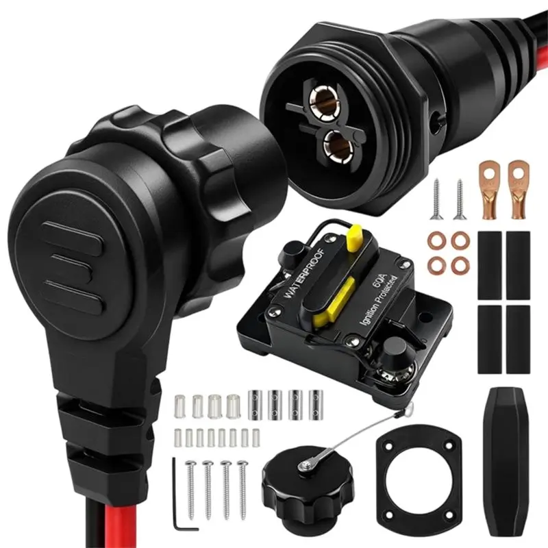 1865120 MKR-28 1865115 MKR-27 Marine Trolling Motor Plug Receptacle Circuit Br Kit 60A For Boats Freshwater Saltwater