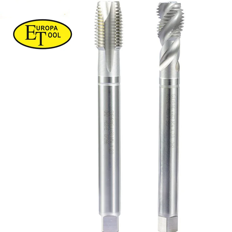 ET HSS EV Lengthening JIS Standard Spiral Fluted Taps M2 M3 M4 M5 M6 M8 M10 M12 M14 M16 Screw Thread Spiral Pointed Taps 1pcs