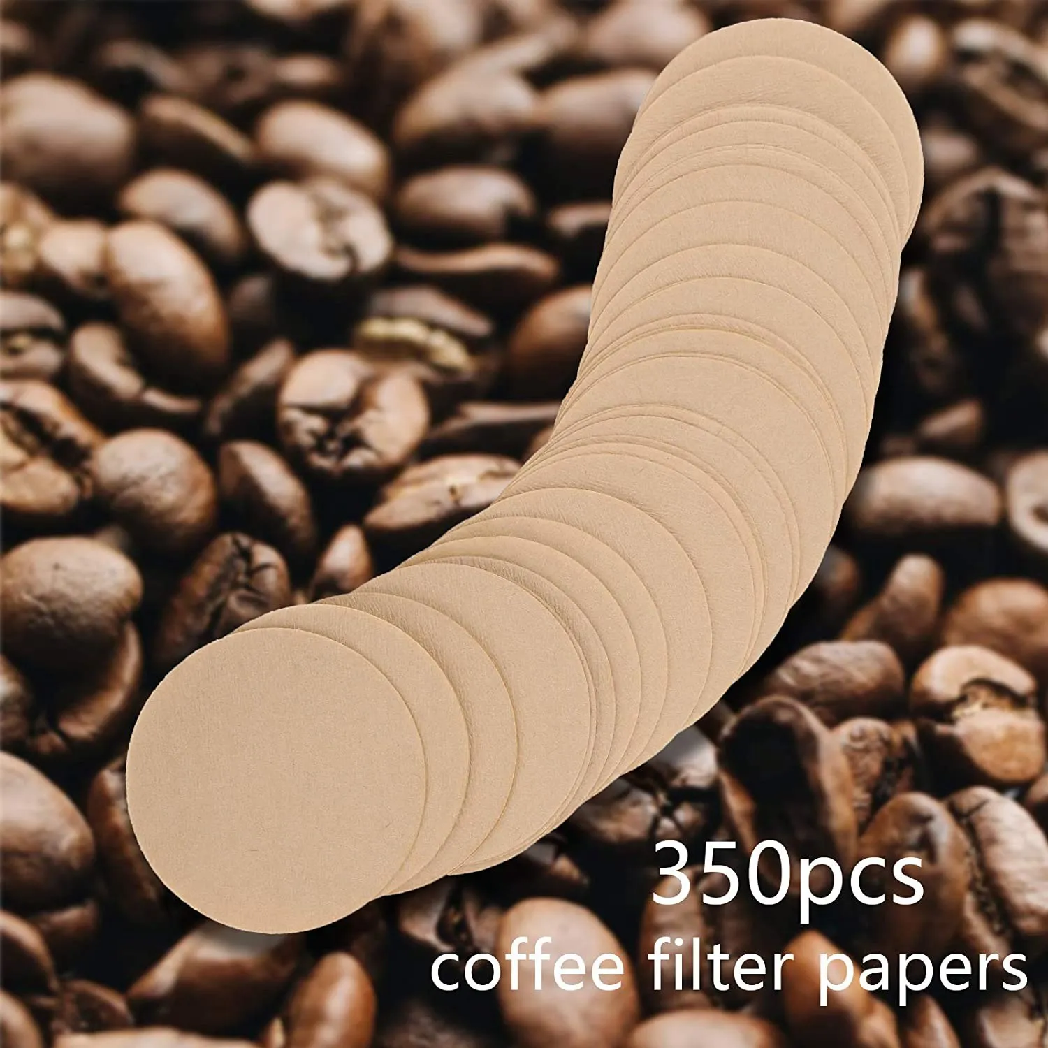 350 Pcs Replacement Paper Filters Round Coffee Maker Filters Disposable for Aerobie Aeropress Coffee and Espresso Makers