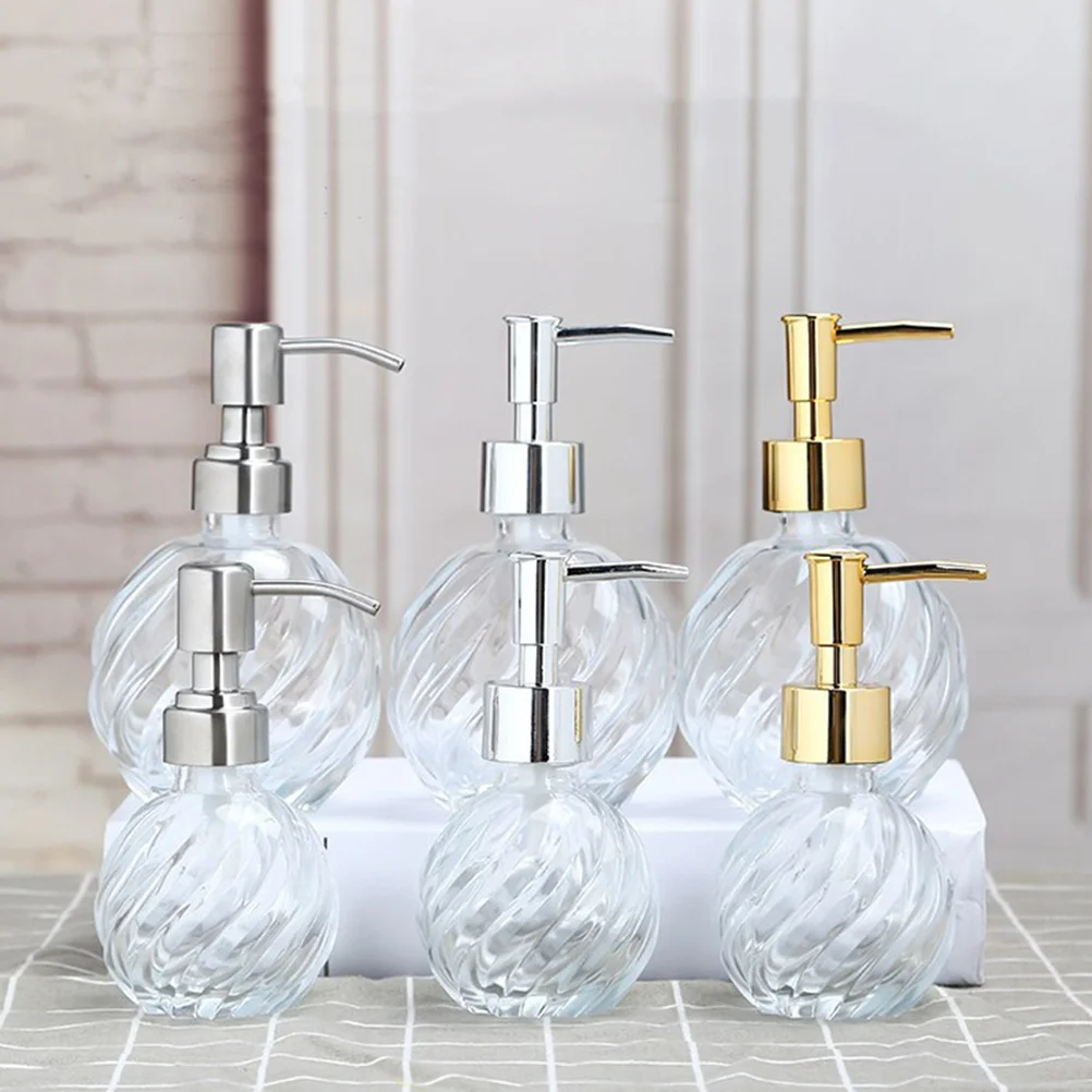

Perfume Glass Subpackage Bottles Refillable Empty Pump Bottles Large Size Golden Lotion Travel Dispenser