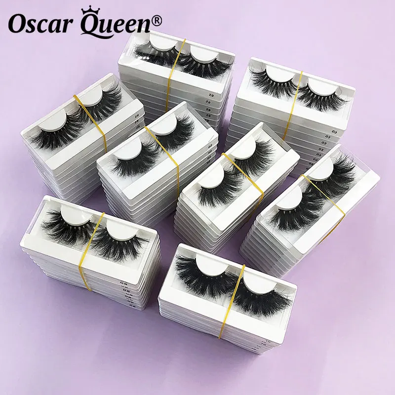 Wholesale 10/20/30/50Pairs 3D 5D 25mm Mink Eyelashes Bulk Dramatic Fake False Magnetic Eyelashes Vendor Makeup