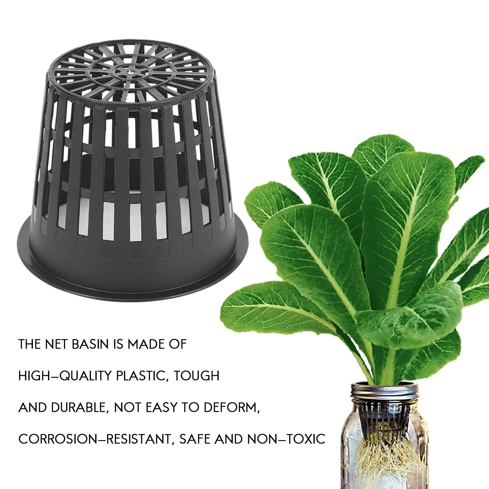 Hot 45 Pieces Hydroponic Net Pots, Plastic Net Pot for Garden Balcony Hydroponics and Soilless Culture (8Cm)