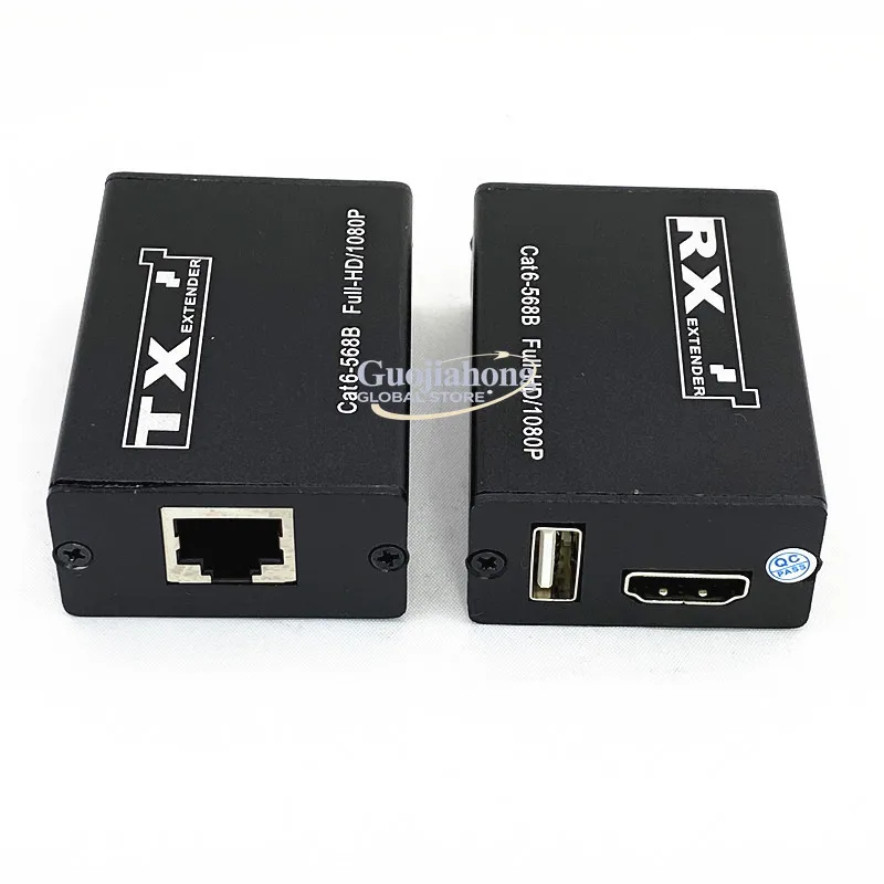 

KVM Extender 30m 20M TO RJ45 Network Cable to HD Monitoring USB Mouse