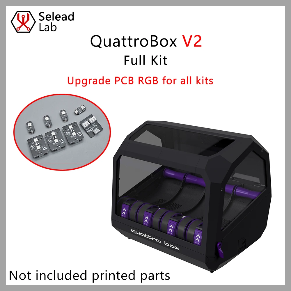 Seleadlab QuattroBox V2 전체 업그레이드 키트 히터 유형 B MMU Voron2.4/Trident DIY AMS Klipper용 3D 프린터 부품 Seleadlab QuattroBox V2 전체 업그레이드 키트 히터 유형 B MMU Voron2.4/Trident DIY AMS Klipper용 3D 프린터 부품