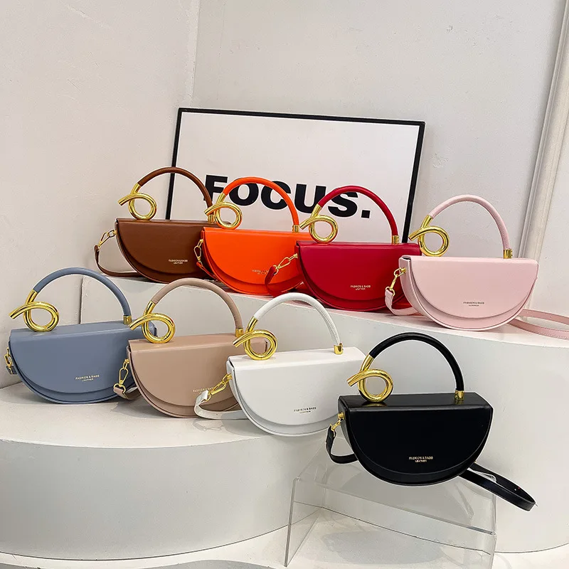 

2025 New Luxury Box Bag Women Niche Saddle Shoulder Crossbody Fashion Purse