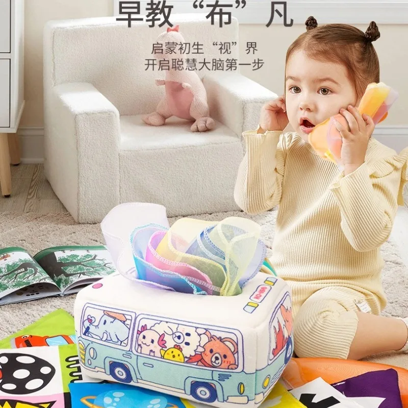 1pc bebê montessori brinquedo caixa de tecido mágico atividade aprendizagem educacional brinquedo sensorial para crianças dedo exercício ocupado brinquedos calmantes