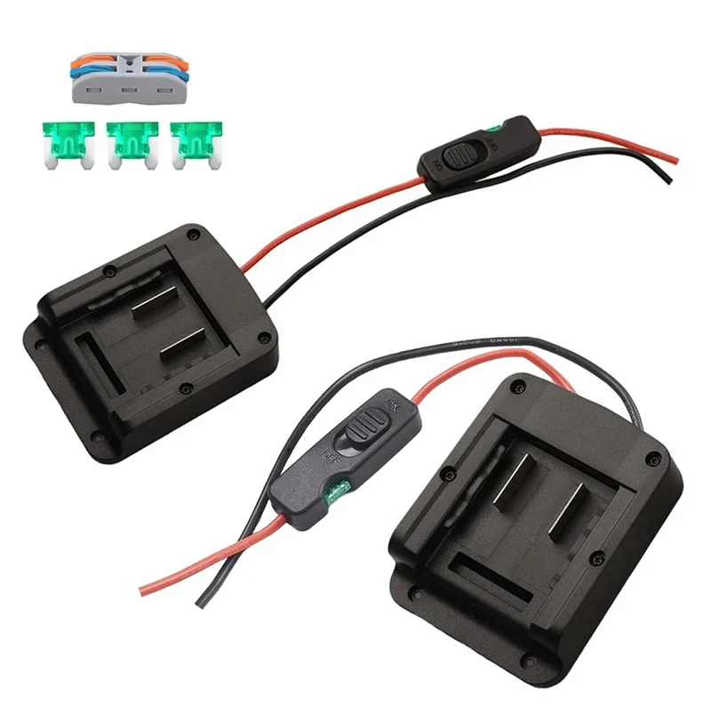 

Power Wheel Adapter Compatible For Einhell 18V Battery with Fuse Switch Wire terminals,Power Connector for Rc Car Rc Truck DIY