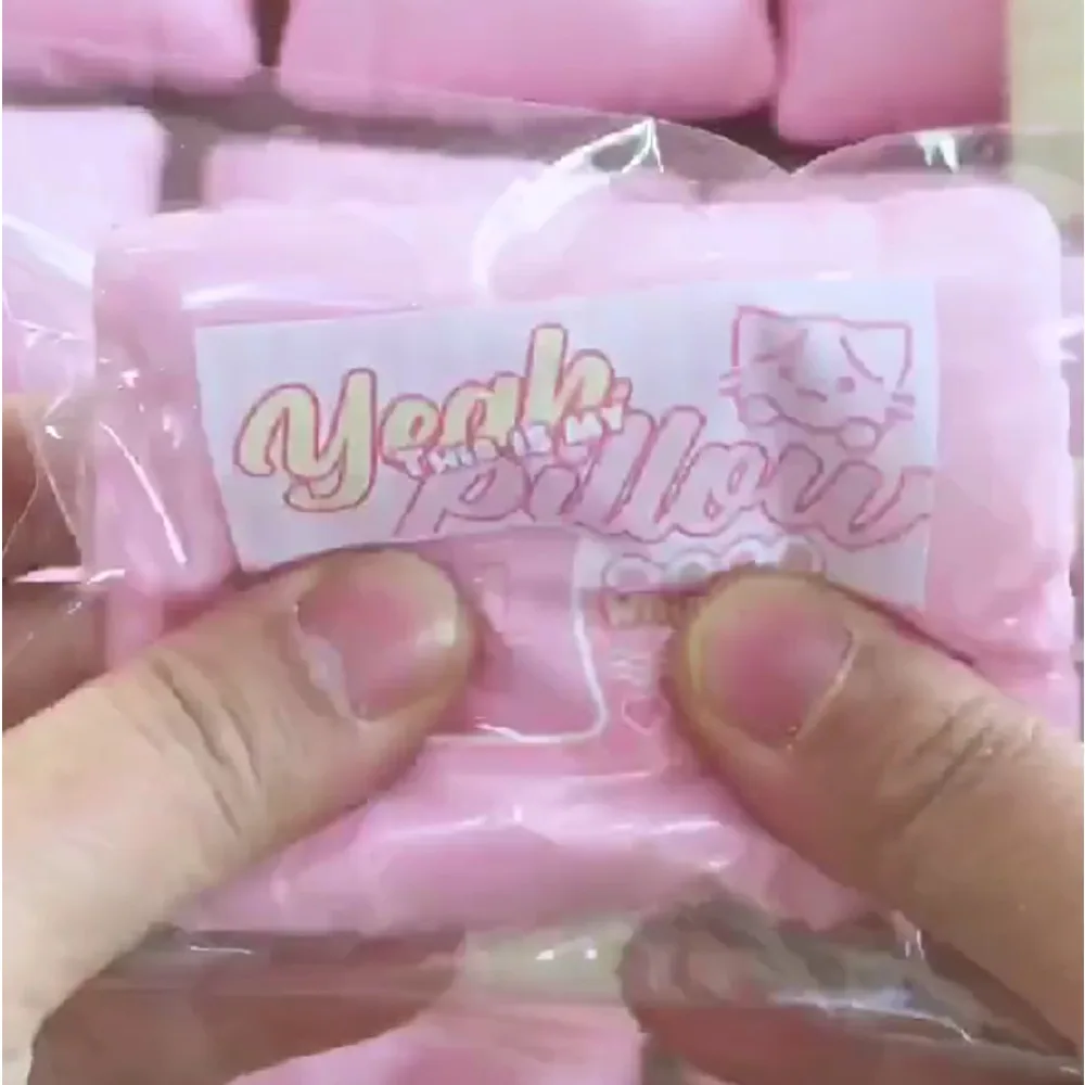 وسادة قطة محاكية ناعمة قابلة للعصر، لعبة لتخفيف التوتر بطيئة الارتفاع، أداة حسية للأطفال المصابين بالقلق واضطراب فرط الحركة ونقص الانتباه والتوحد