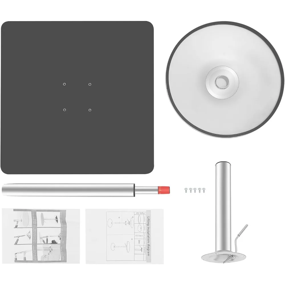 Bar Table,Square Bar Table Pub Drinks Cafe Modern Table Adjustable Height 360°Swivel Tall Cocktail Tables Bistro Table