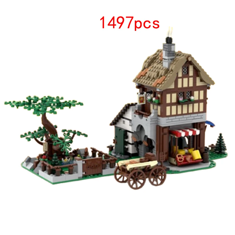 Spot MOC-193841 Small Particle Assembled House Building Tree Series Building Blocks Puzzle Gift Toy Model Ornament