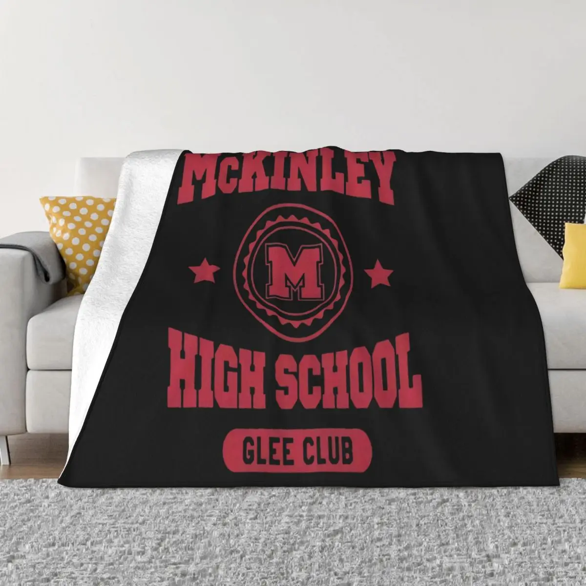 Glee Mckinley Glee Club Gray Heather Adult Natural Pattern Slogan Loose Slogan Winter Colour Throw Blanket