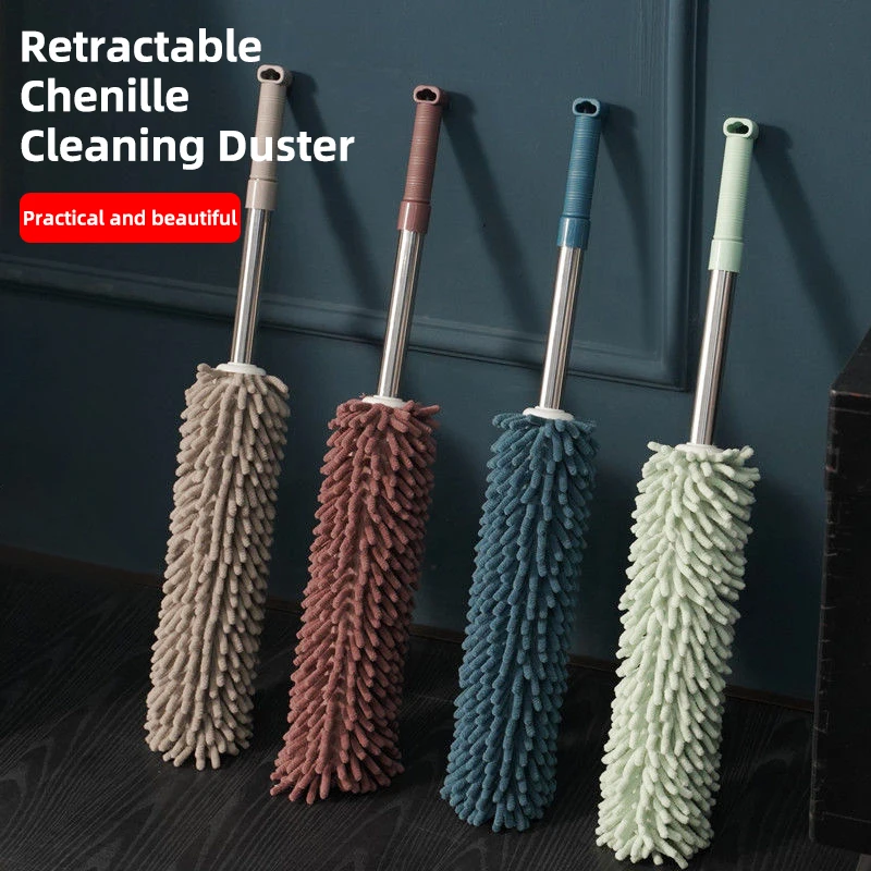 

Obelix Long Retractable Chenille Duster Bendable Pole Easy Cleaning Duster Gap Cleaning Ceiling Spider Web Household Clean Tools