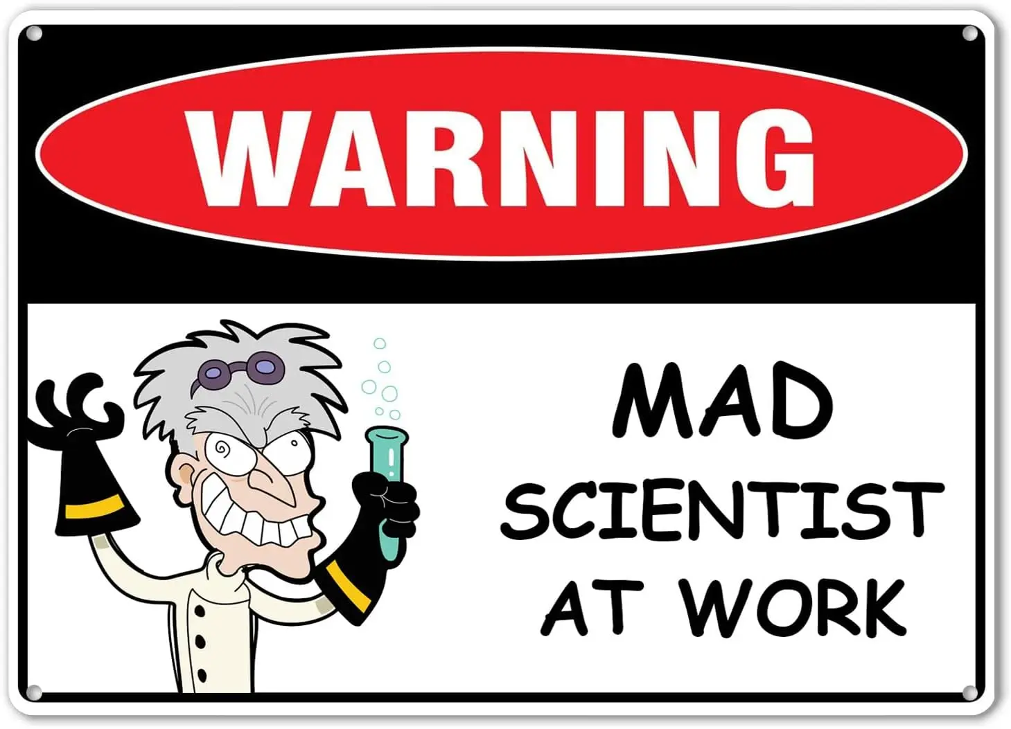 Warning Metal Tin S…