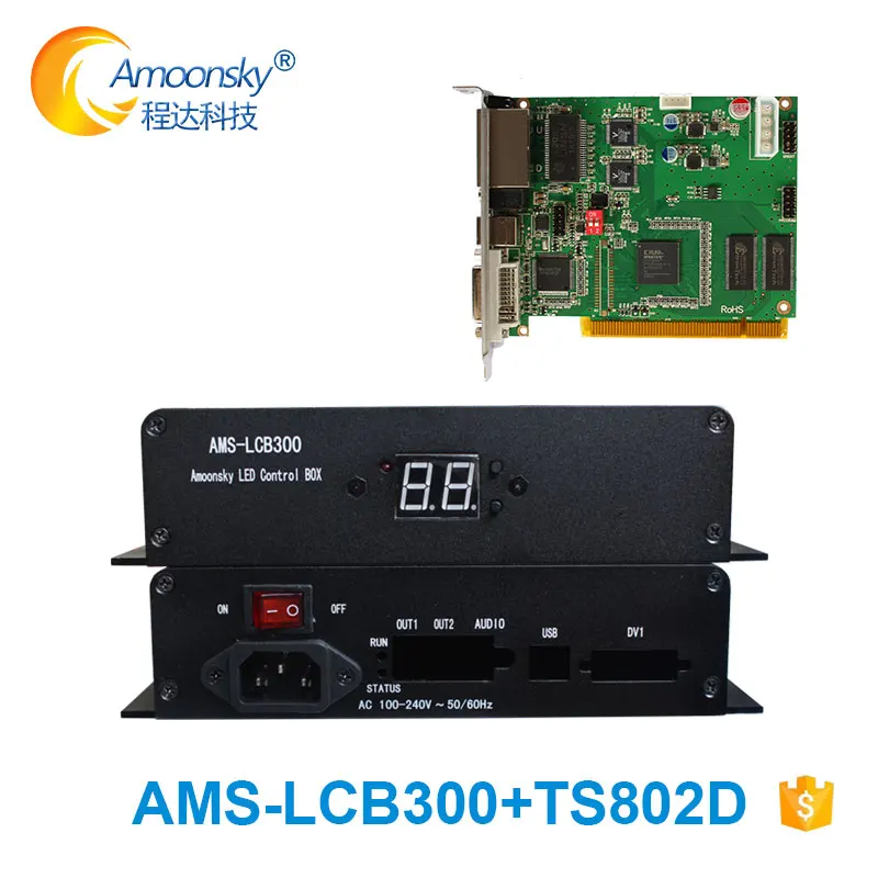 صندوق إرسال بطاقات متزامن بنظام RGB بألوان كاملة شاشة عرض LED فيديو إرسال بطاقة DVI