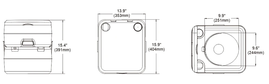 20L 10L Modern Dual-Flush RV Toilet Square One-Piece Caravan Camping Accessories With P-Trap Drainage For Motorhome UseATV&UTVAT