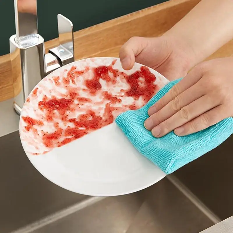 แพ็คของ 3x20pcs สีรหัสการทำความสะอาดแบบใช้แล้วทิ้งผ้าเช็ดตัวดูดซับในครัวเรือนเช็ด