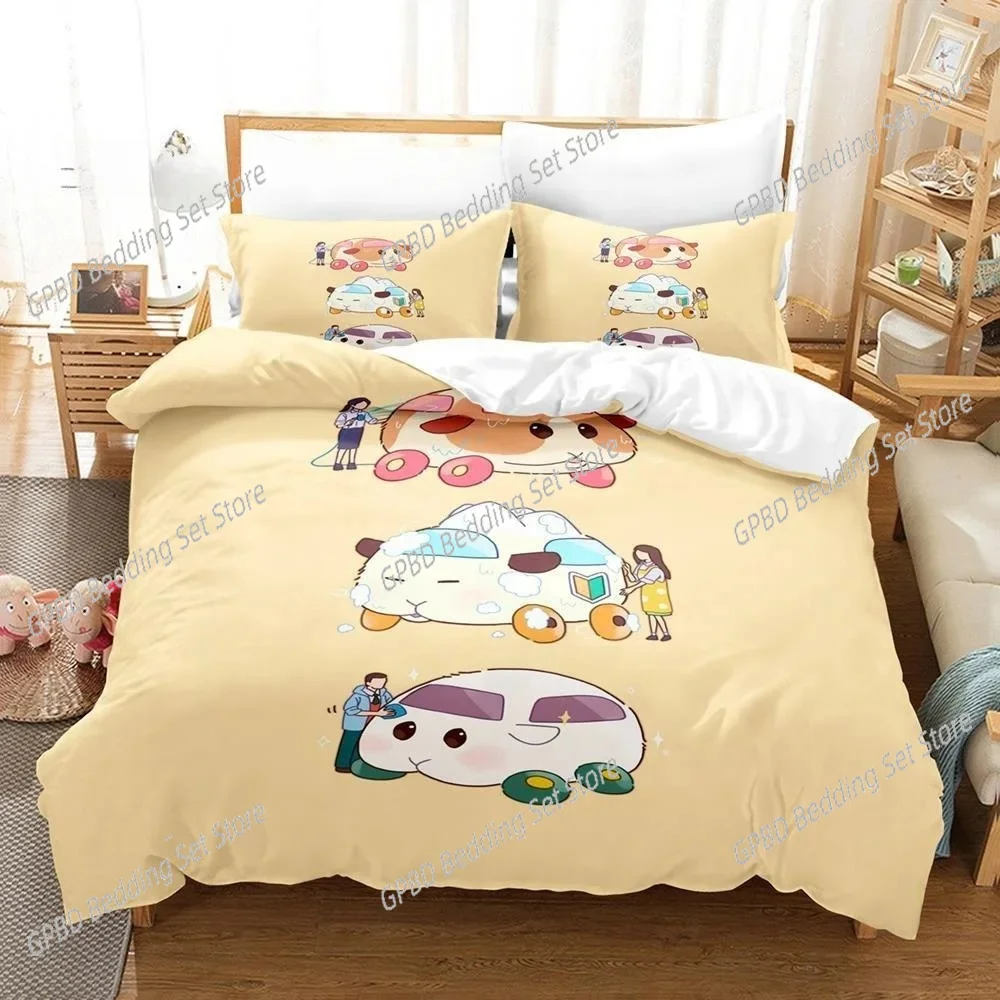 Pui Pui Molcar 3D Bedding Set Duvet Cover Pillowcases Single Twin Full Queen King Size Home Decor Quilt Boys Gift