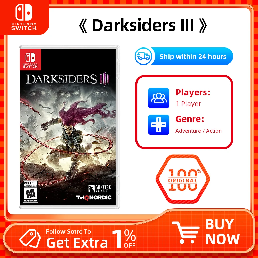 Nintendo Switch Game - Darksiders 3 - for Nintendo Switch OLED Switch Lite Switch Game Card Physical