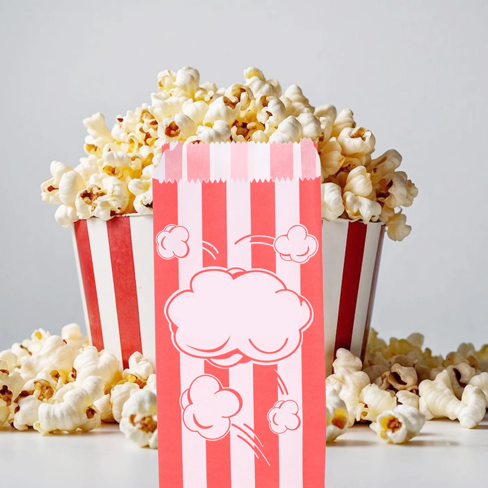 

30pcs Greaseproof Paper Leakproof Popcorn Bags Movie Night Party Favor Boxes Candy Bags Storage Tools