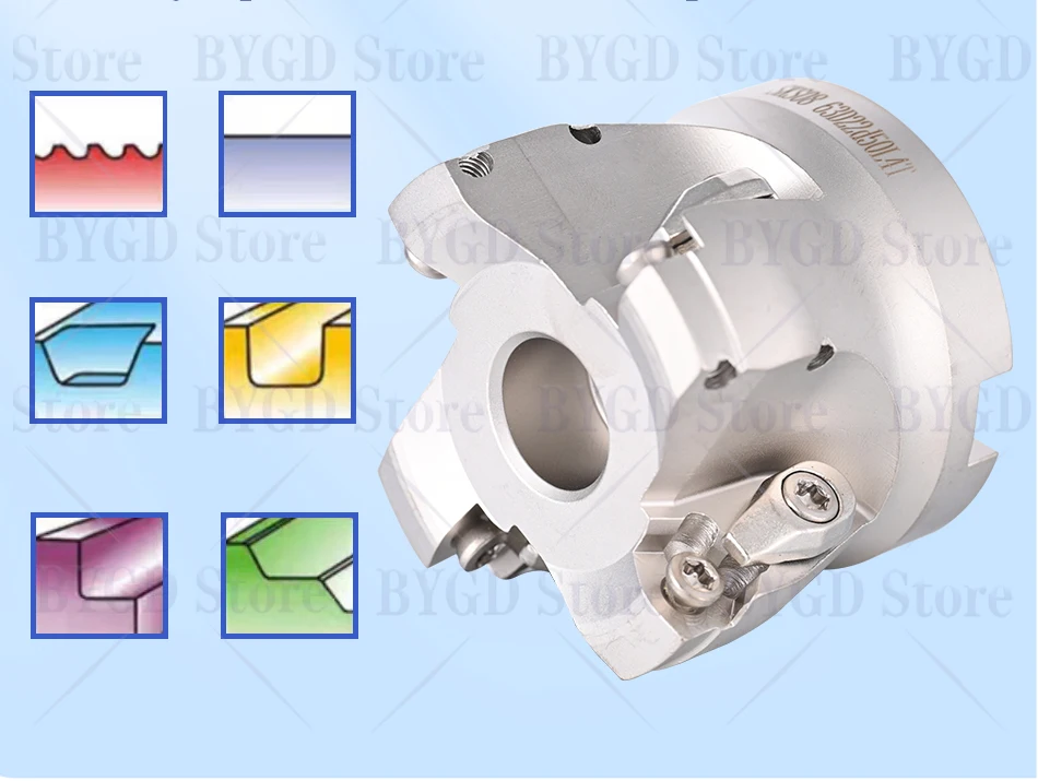 BYGD SKS SKS08 SKS10 50 63 80 100 Sechskant-Schneidkopf WDMW080520 WDMT10X620 Einsatz für BT30 BT40 BT50 FMB FMB22 Werkzeughalter – Detail 13
