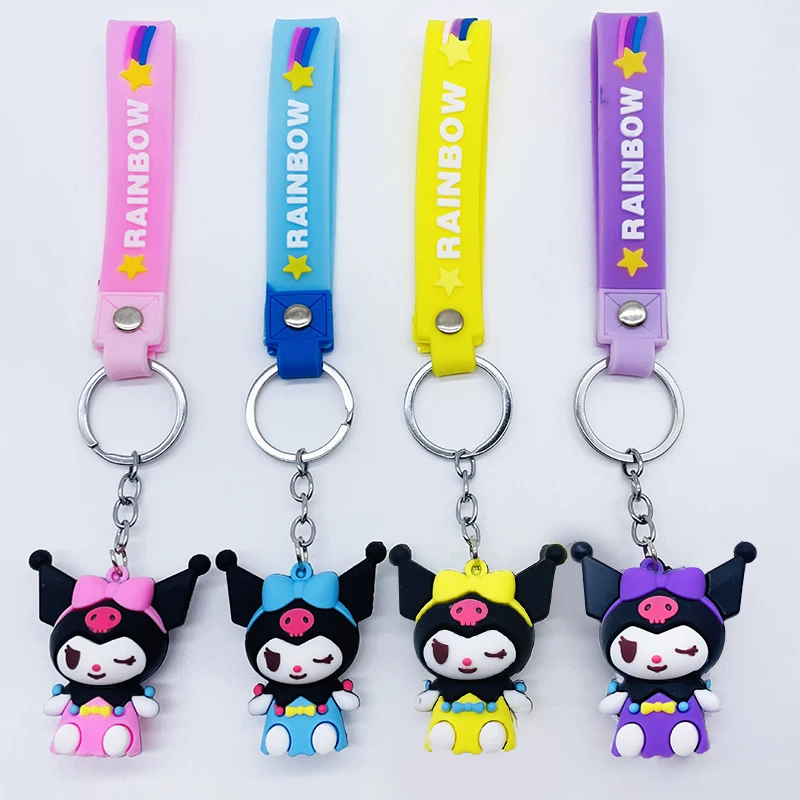 Cartoon Toverstaf Sanrio Sleutelhangers Kuromi Poppen Actiefiguurmodel Hanger Auto Sleutelhanger Rugzak Ornament Kid Cadeaus