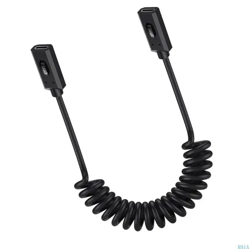 R91A Advanced USB5 Type C Extension Cable 80GBPS سرعة البيانات PD240W الشاشات المزدوجة