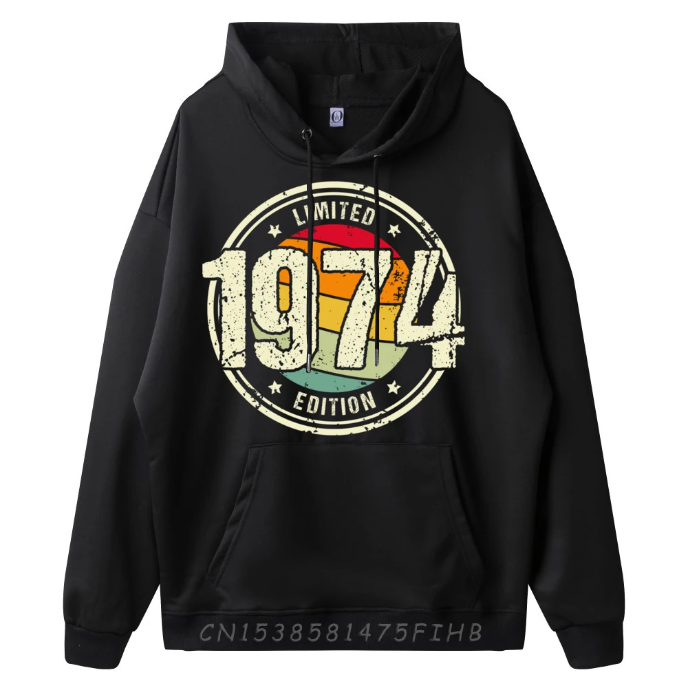 Retro 50 Year Old Vintage 1974 Limited Edition 50th Birthday Pullover Hoodie Designer Clothes Men Oversize Man