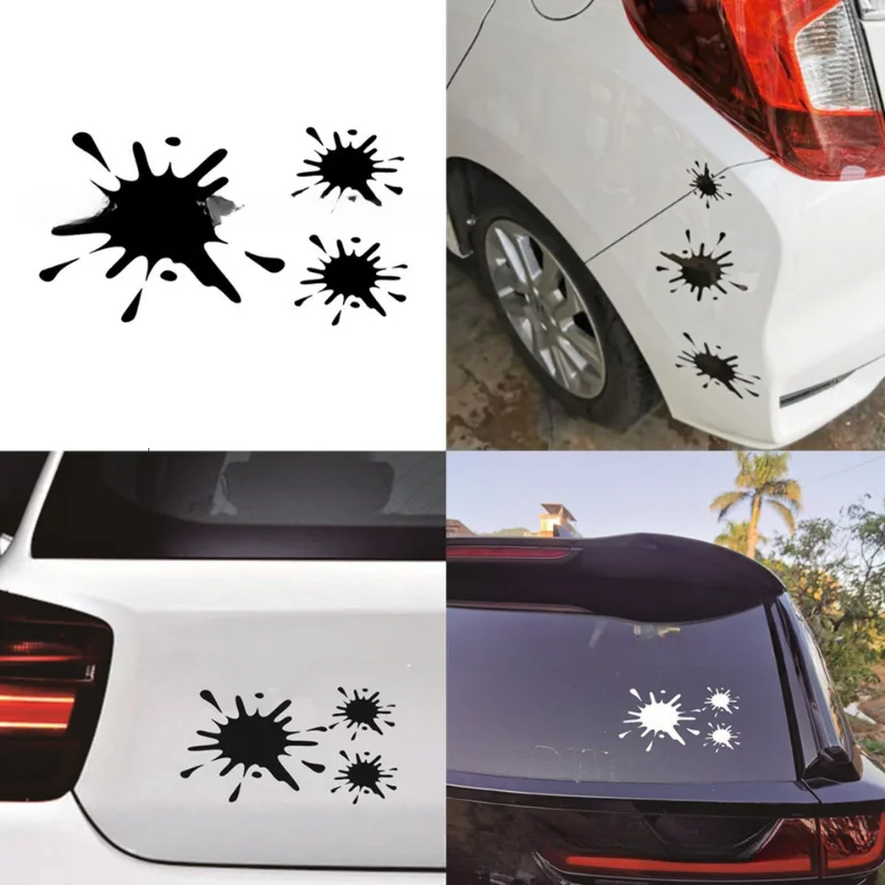 Odblaskowe naklejki na samochód plami plamy atramentu osobowości kreatywne śmieszne naklejki na zarysowania styl Graffiti naklejka motocyklowa