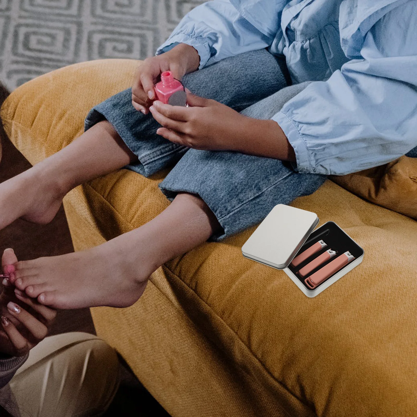 مجموعة واحدة من ماكينة قص الأظافر المدمجة المصنوعة من الفولاذ المقاوم للصدأ، شفرات حادة لقطع دقيق، أداة تشذيب الأظافر المحمولة للعناية اليومية #6