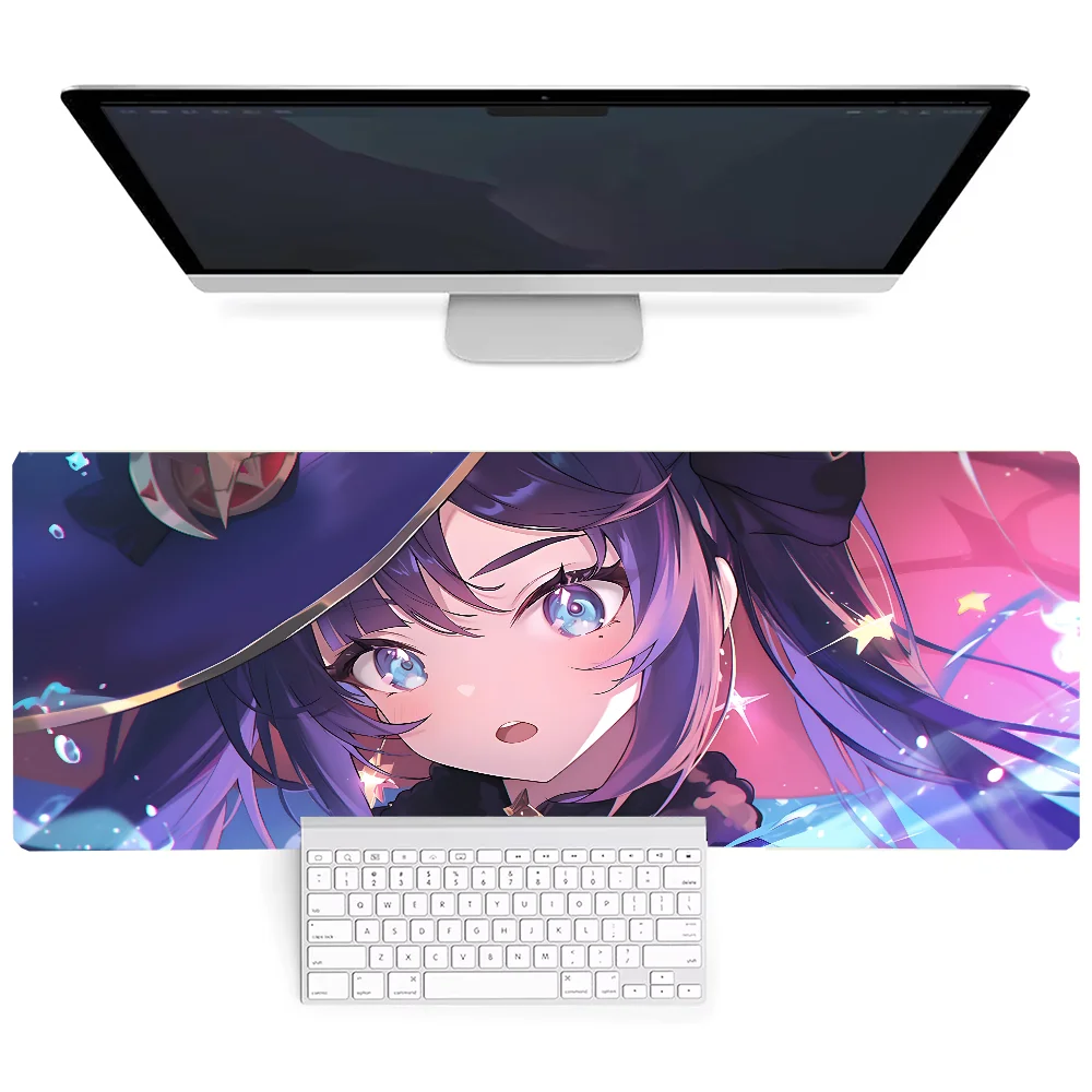 Mona Genshin Impact Mousepad Mouse Mat Desk Mat With Pad Gaming Accessories Prime Gaming XXL Keyboard Pad Padding Mat