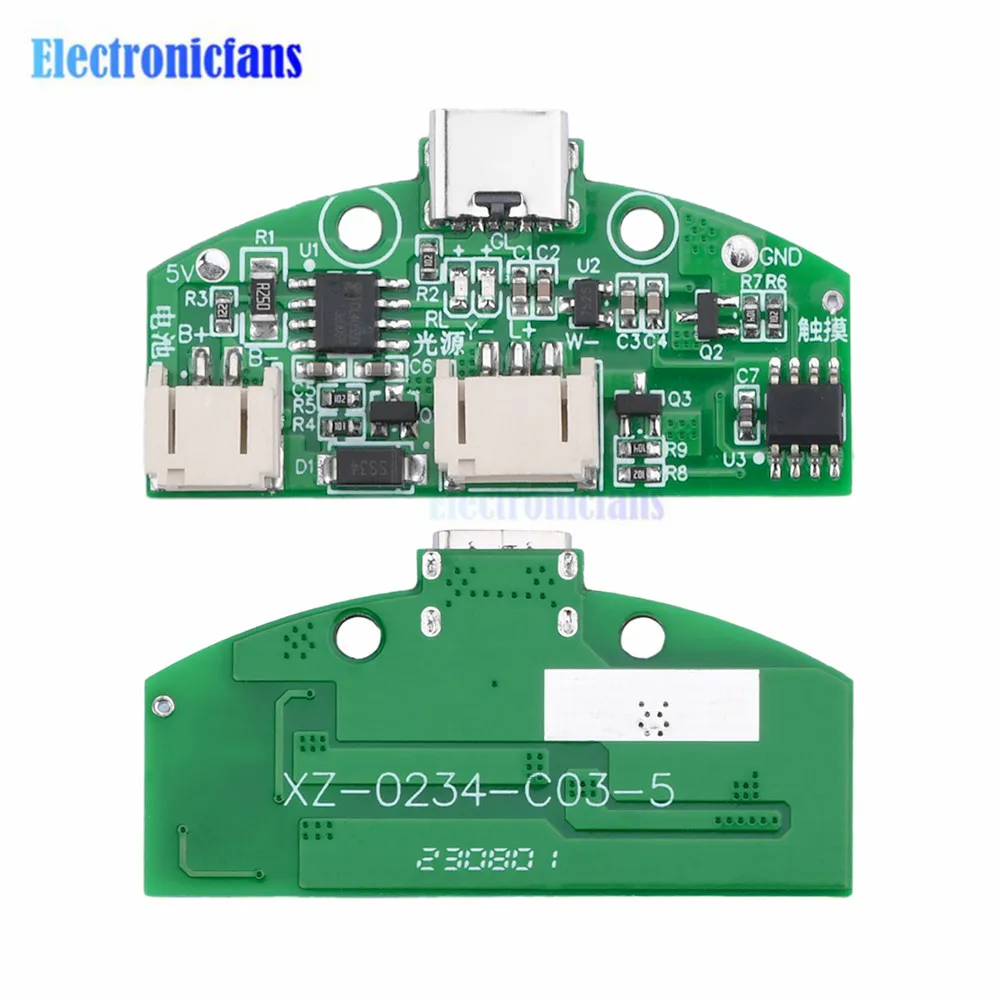 TYPE-C Desk Lamp Circuit Board USB Charging Infinitely Dimmable LED Night Light Control Module Charging Touch Bi-Color Board3.7V