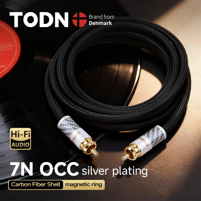 

CYKO Hifi SPDIF 7N OCC посеребренный коаксиальный кабель RCA аудио позолоченный разъем RCA для DVD-проектора ТВ усилитель динамика