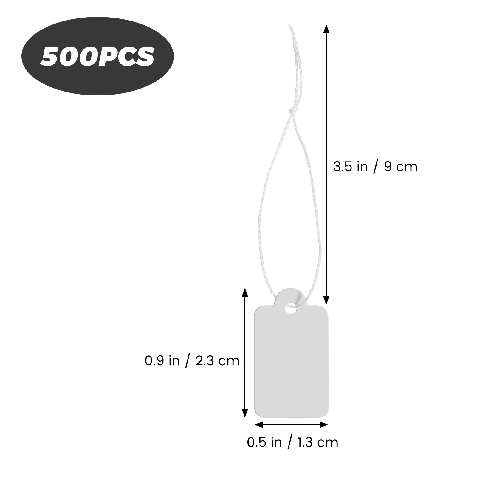 

500Pcs Paper Tags Blank Wedding Favor Gift Tags Party Decorations Packing Label Cards White Pre Punched Vintage Style