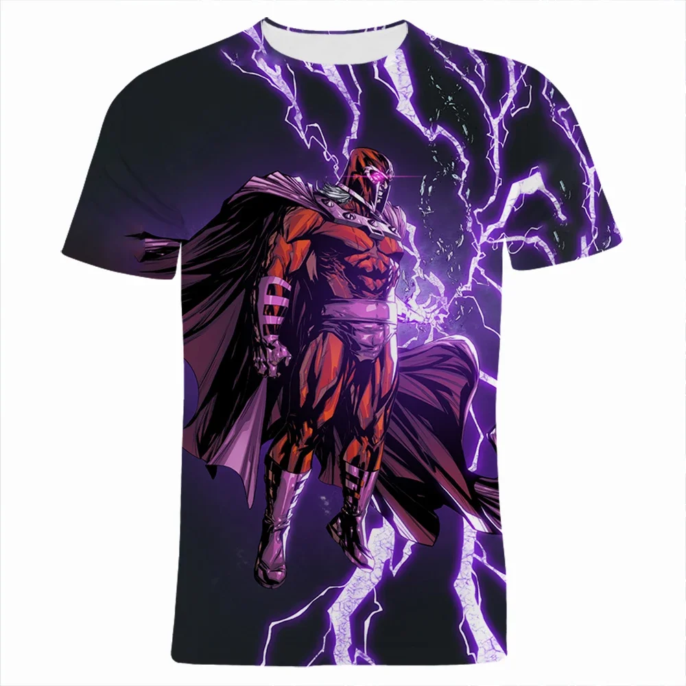 New Disney Magneto T-Shirts Cartoon Anime 3D Print Streetwear Men Women Casual Fashion Oversized T Shirt Kids Tees Tops Clothing