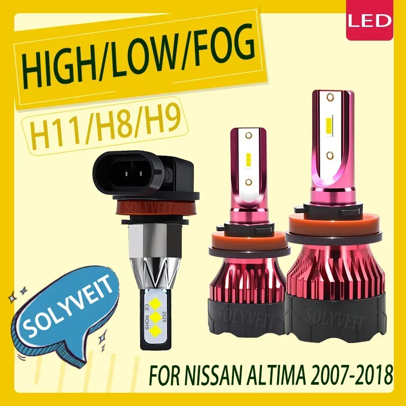 

Clear Vision No Tools Needed H11 H8 LED Headlight foglight For Nissan Altima 2007 2008 2009 2010 2011 2012 2013 2014 2015-2018