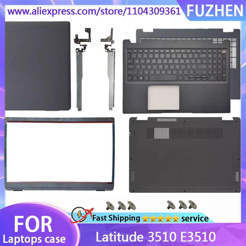 

New Cover For Latitude E3510 3510 LCD Rear Cover/Front Frame/Palm Pad Keyboard/Bottom Cover/Hinge 08XVW9 G50DR