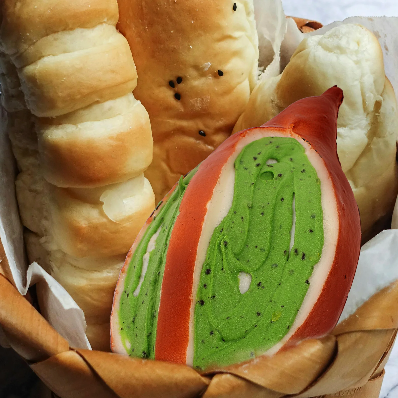 

Cow Horn Packaging Decoration Croissant Photo Prop Artificial Food Decorate Model Fake Bread Props for Display Pu