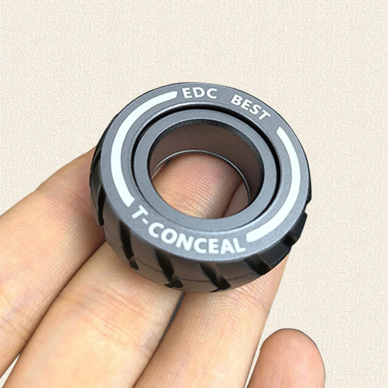 Cursore meccanico Paragrafo Anello Spinta magnetica Moneta EDC Alleviare lo stress Riducendo giocattoli sensoriali Agitarsi Adulti Anti ansia