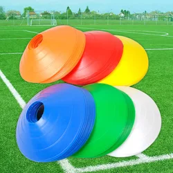 Juego de conos de disco de agilidad para entrenamiento de fútbol, conos espaciales de entrenamiento multideportivo con soporte de plástico, 10 Uds.