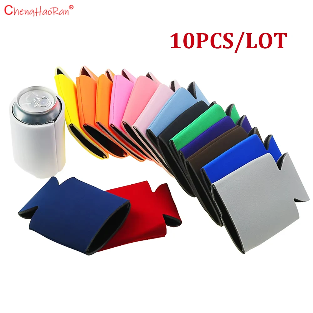 

10PCS/LOT Beer Sleeves Camping Can Cup Soda Cover Neoprene Drink Cooler Portable Bottle Outdoor Sleeve forPartyWedding Birthday