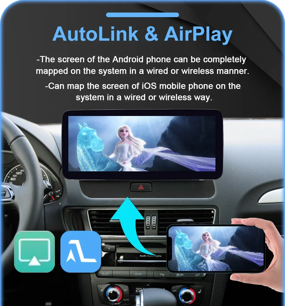 12,5' Linux Android Auto Autoradio 1920*720P Multimedia-Player-Bildschirm für Audi Q5 2009-2016 Carplay Bluetooth Navigation 2 DIN – Detail 14