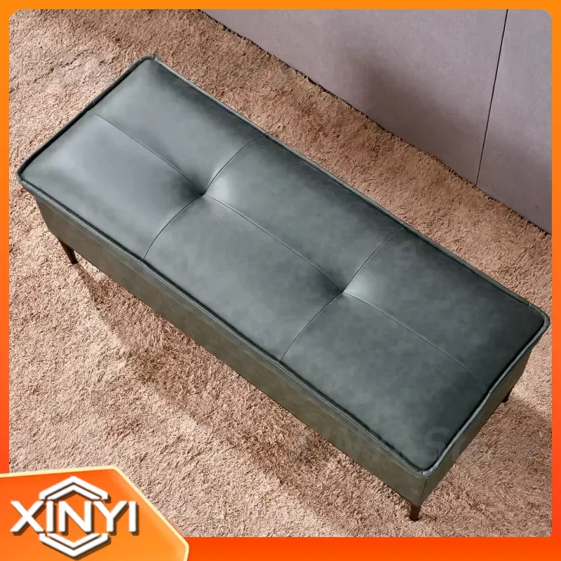 Luxury Bedroom Shoe Changing Stool for Creative Clothing Store Cloakroom Storage Bench Fashion Dressing Room Long Ottoman