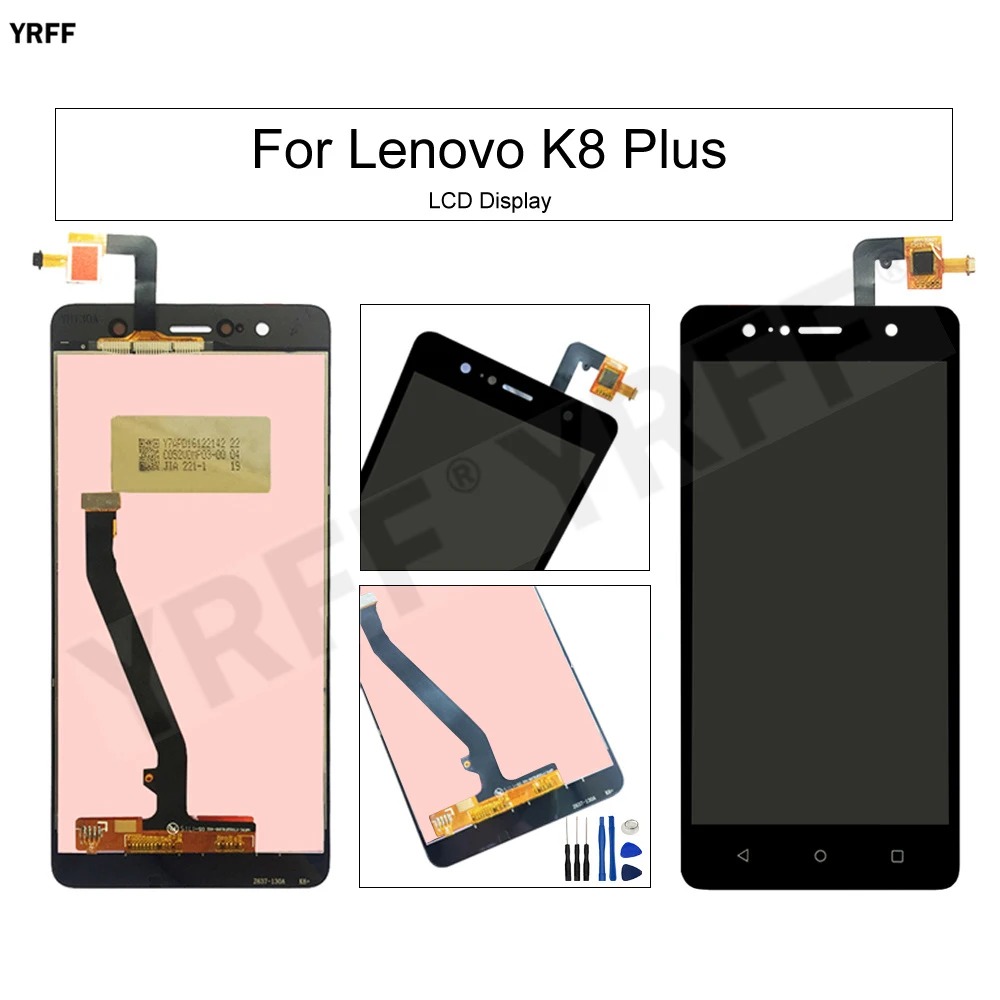 

LCD Display and Touch Screen Digitizer Assembly,for Lenovo K8 Plus XT1902-2, Phone Screen Replacement,100% Tested