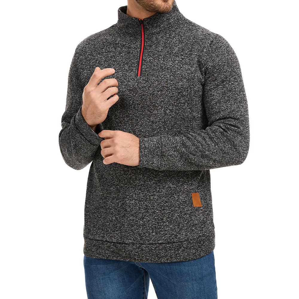 

Мужские стильные толстовки, пуловеры с полумолнией и воротником-стойкой, ветровка, модная дышащая мужская повседневная одежда с длинным рукавом