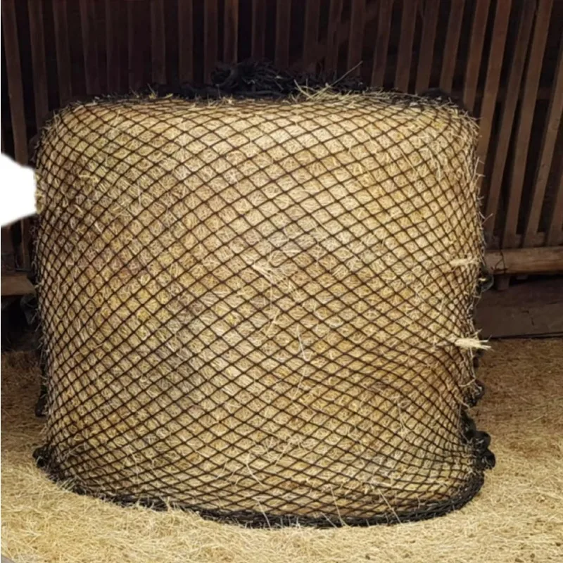 

Durable and Tear Resistant Large Size Mesh Hay Net for Horses Heavy Duty Slow Feeding Ideal for Grazing and Stall