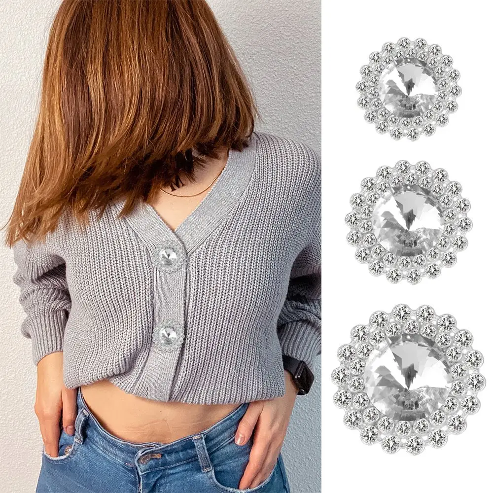 10 pezzi/set bottoni con strass in metallo bottoni cuciti per camicia accessori fai da te accessori decorativi per cucire fatti a mano