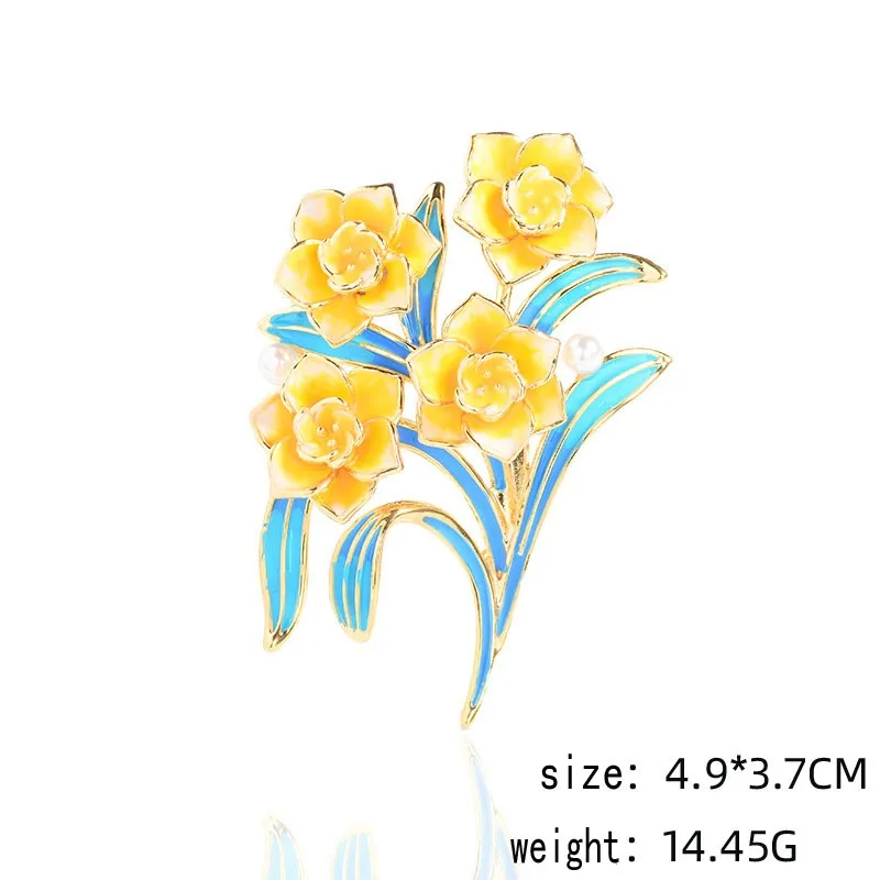 أنيقة المحكمة نمط الراقية المينا رسمت الفاوانيا بروش الصدار شيونغسام فستان باقة دبوس المرأة الإكسسوارات