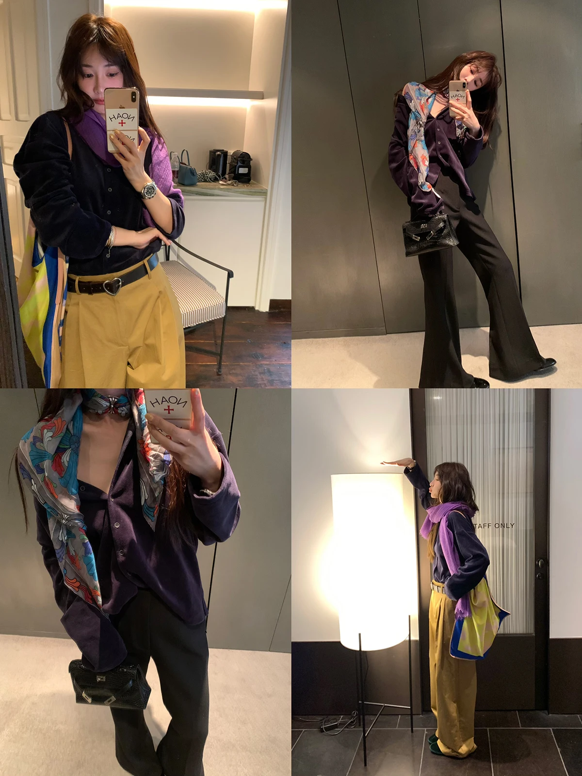 

Темно-синяя рубашка из прусского бархата, повседневная, в корейском стиле, для девушек, весна 2025, новинка, дышащая, хлопковая, с длинным рукавом...