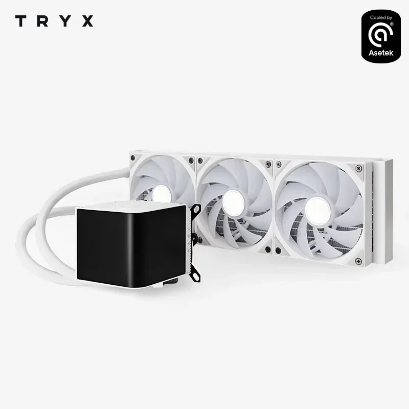 Refrigerador de líquido TRYX PANORAMA 360mm ARGB tela curvada de 6,5 polegadas/Asetek 8a geração/suporte de software KANALI