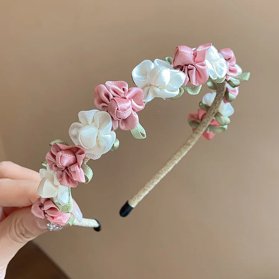 Fairy Garland Simulation Flower Hairbands Women Sweet Adjustable Floral Hair Hoops Vacation Hair Ornaments Headdress Z - view 5